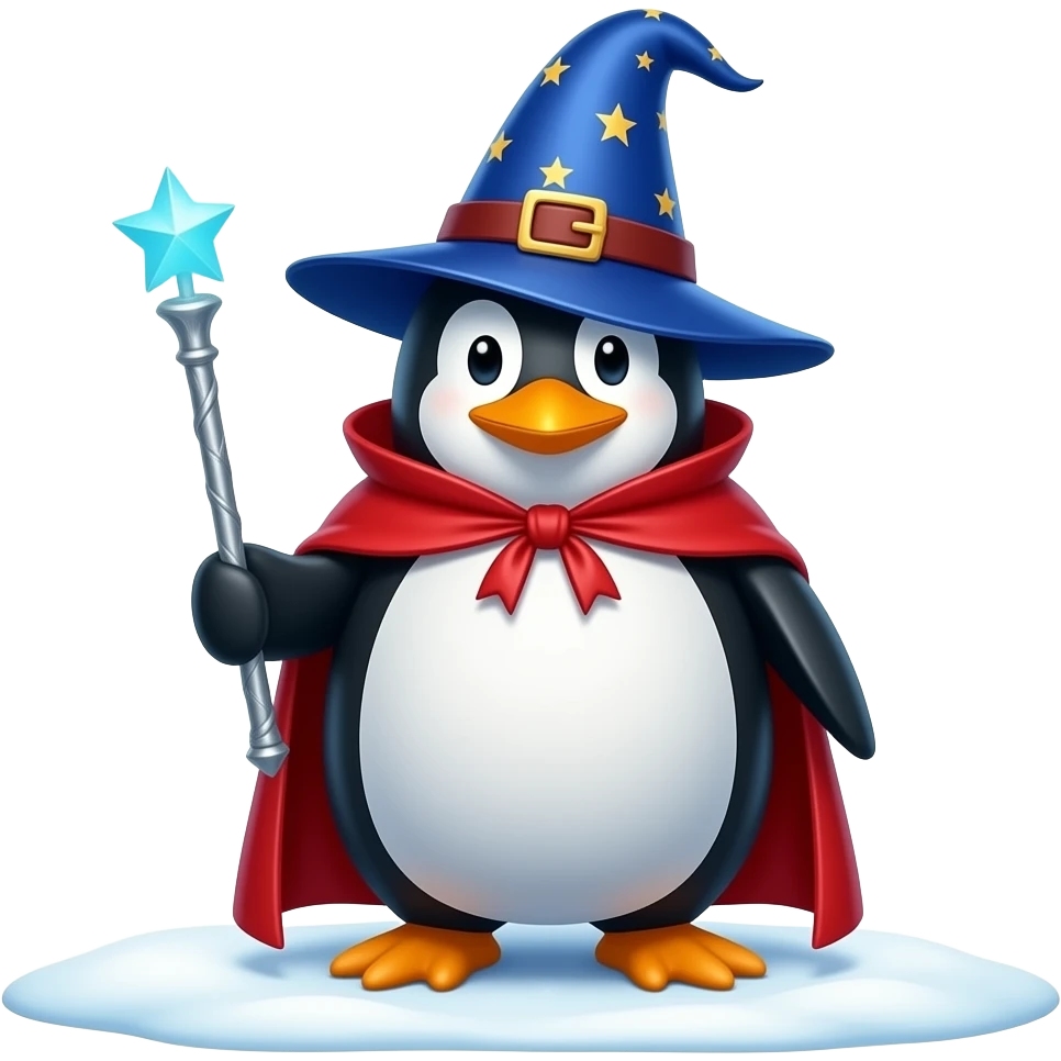 Penguin Wizard emoji