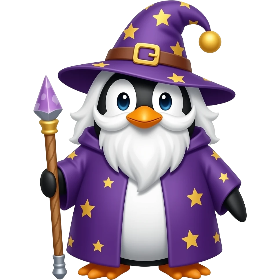 Penguin Wizard emoji