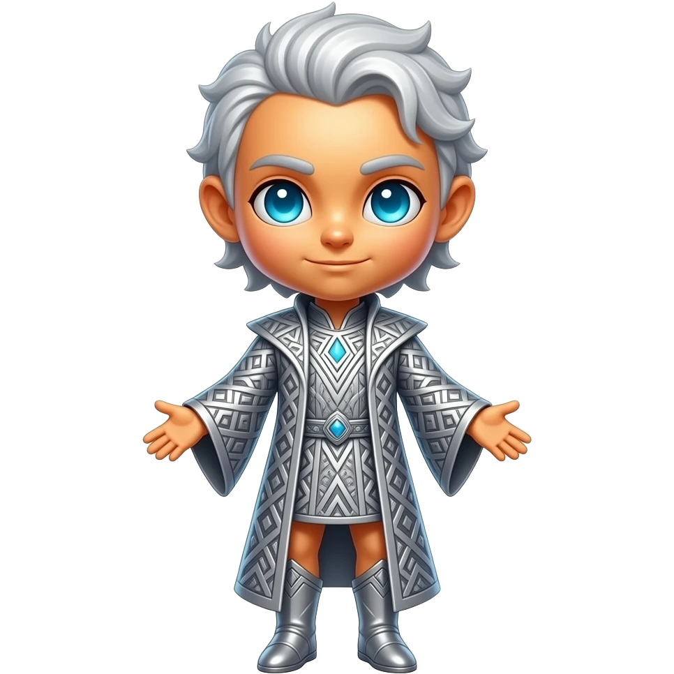 A full-body Marivex entity with a giant head, tiny body, pearlescent ...