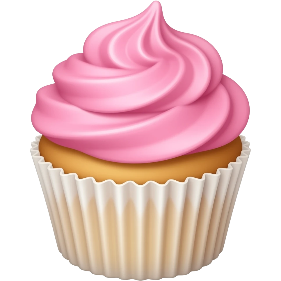 Cupcake with pink icing emoji