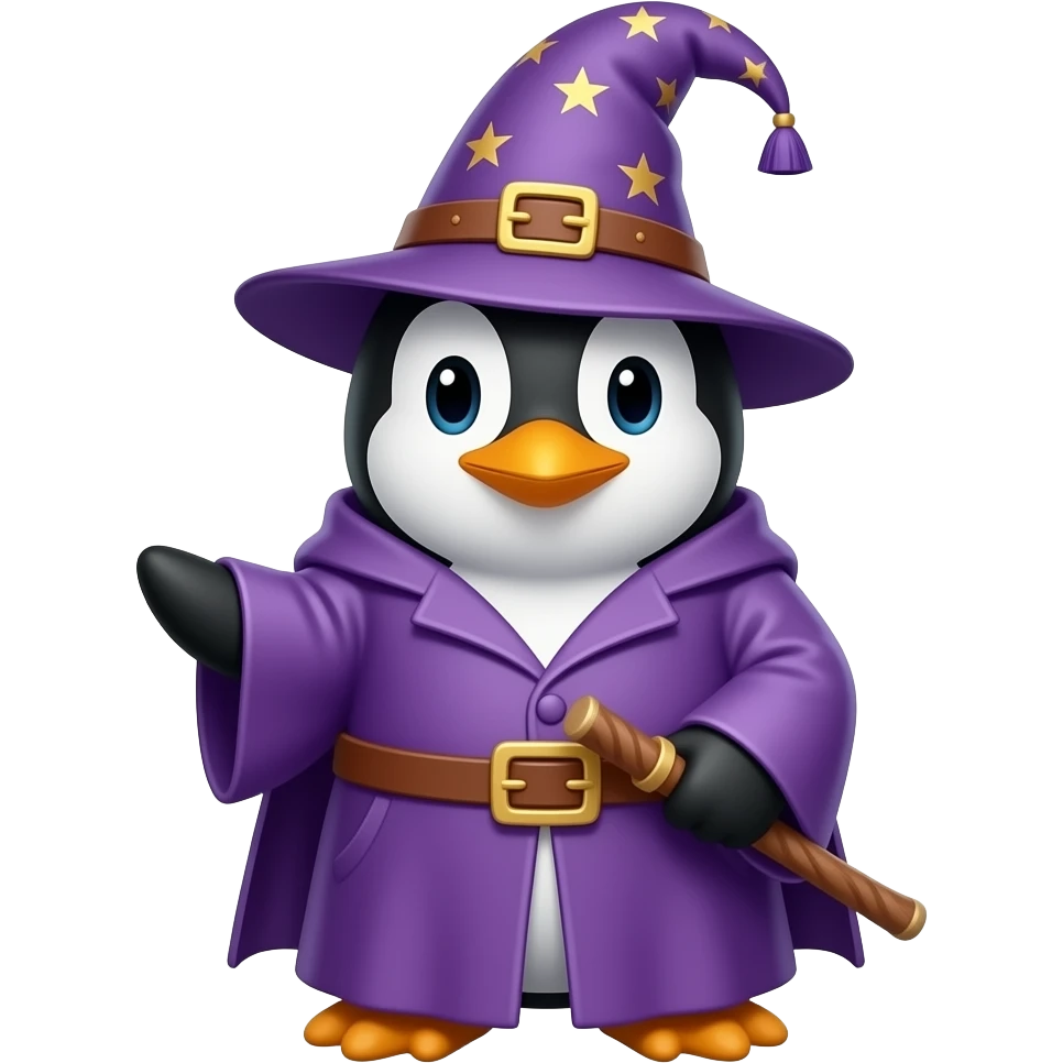 Penguin Wizard emoji