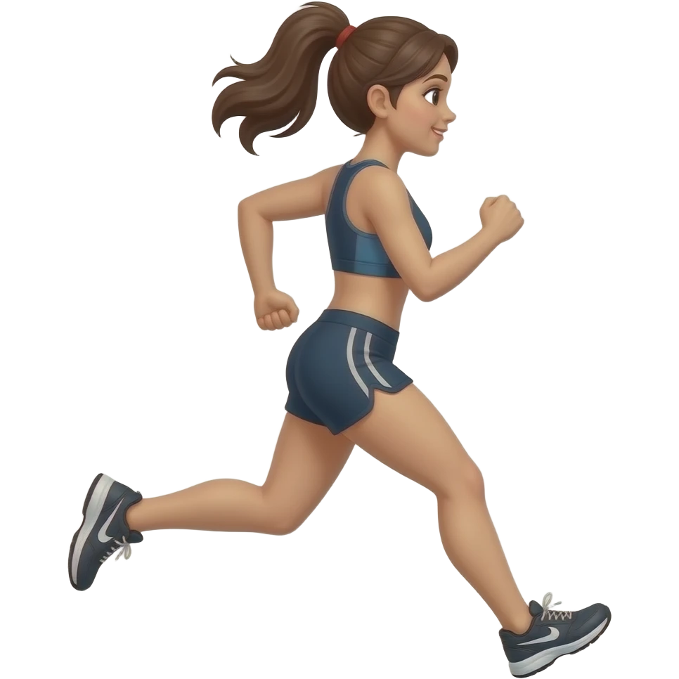 🏃‍♀️ это девушка-бегун согнутая нога должна быть дальняя, передняя нога должна быть прямой emoji