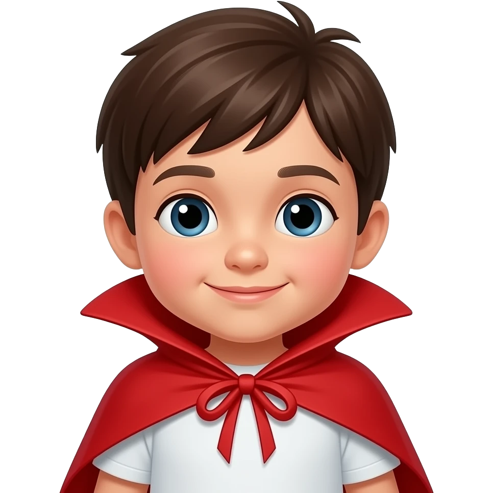 young child red cape emoji