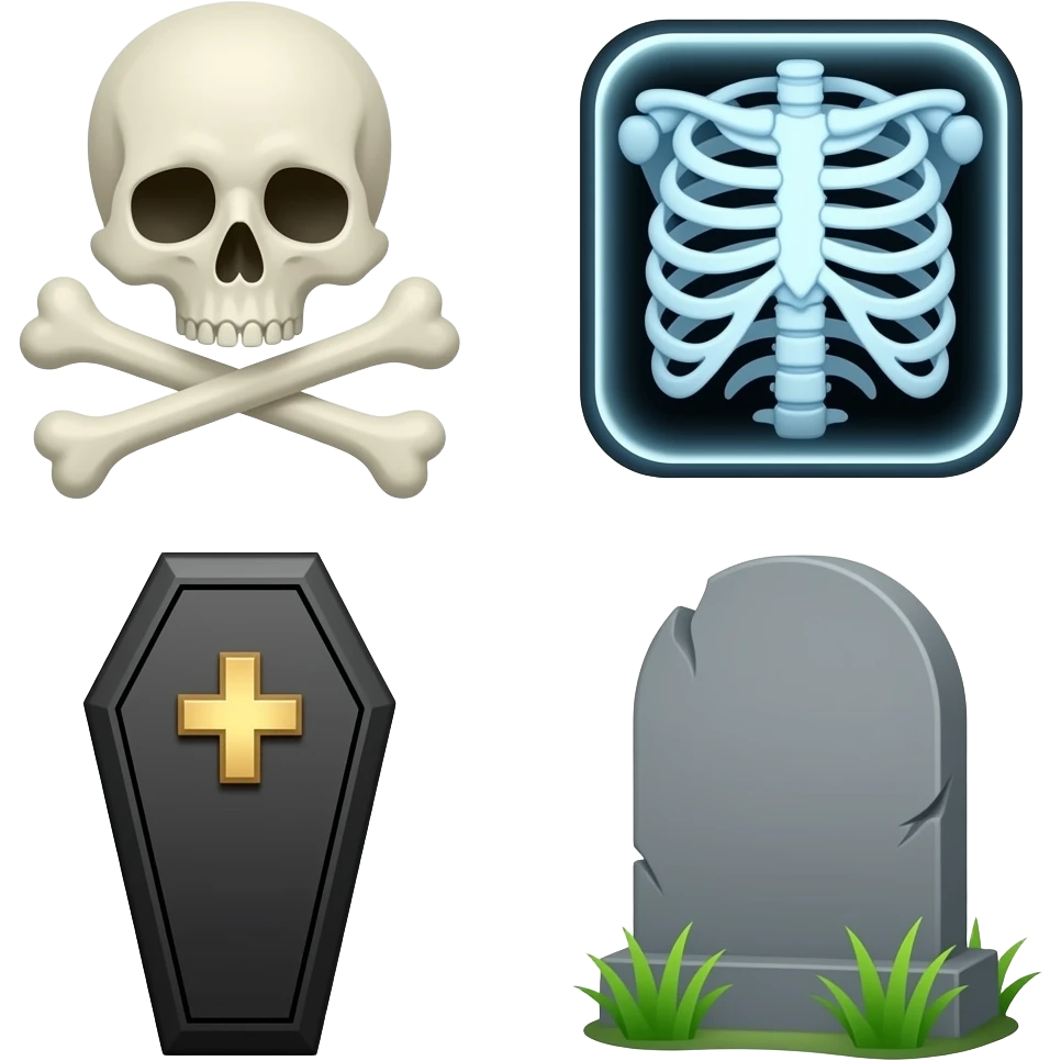 💀☠️🩻⚰️🪦 emoji