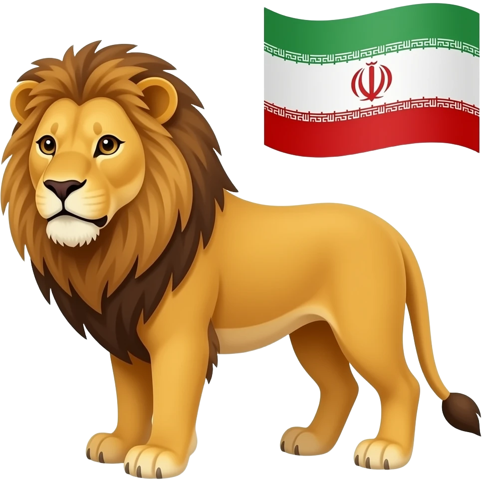 ایموجی شیر و و خورشید پرچم ایران emoji