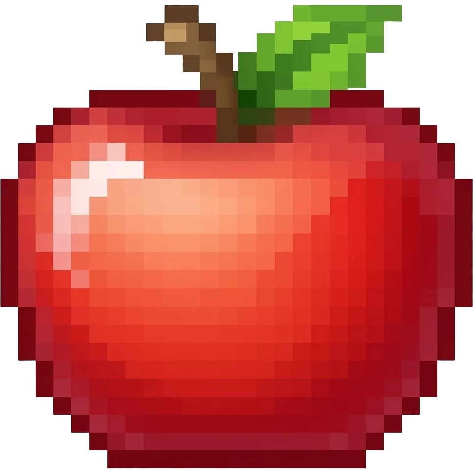 apple pixeled emoji