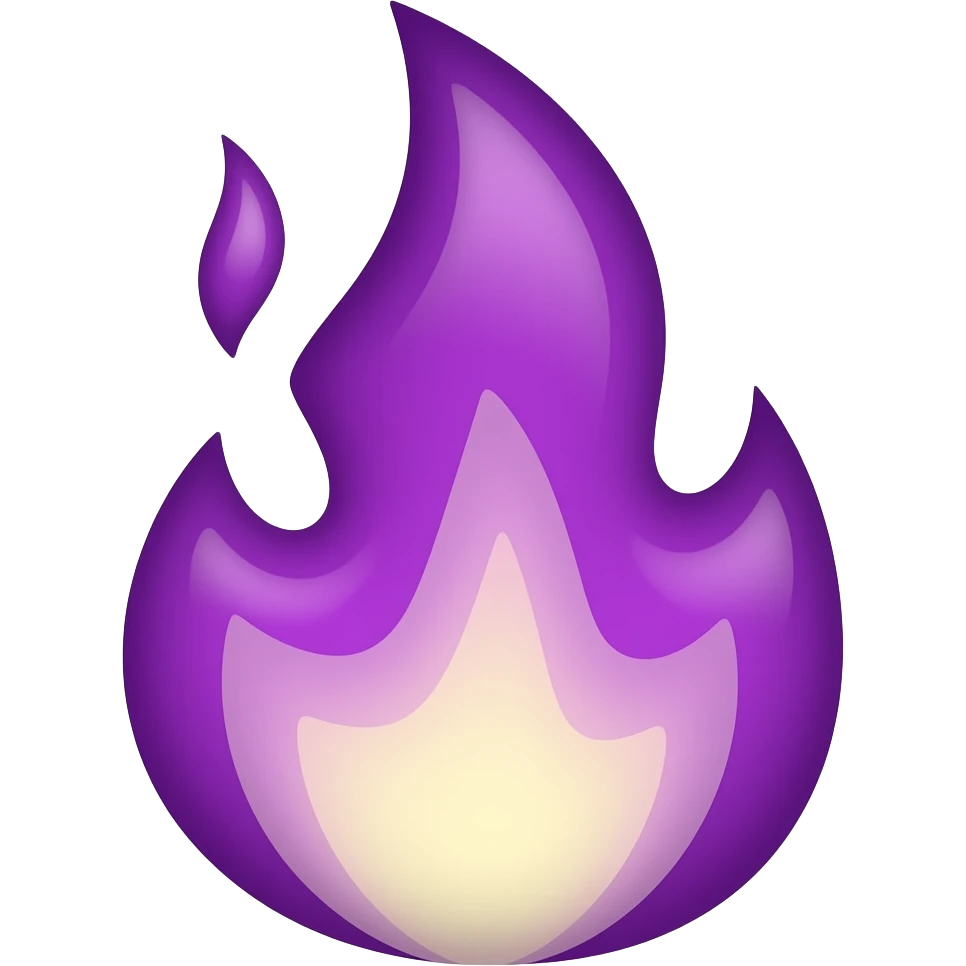 generate a purple fire  emoji emoji