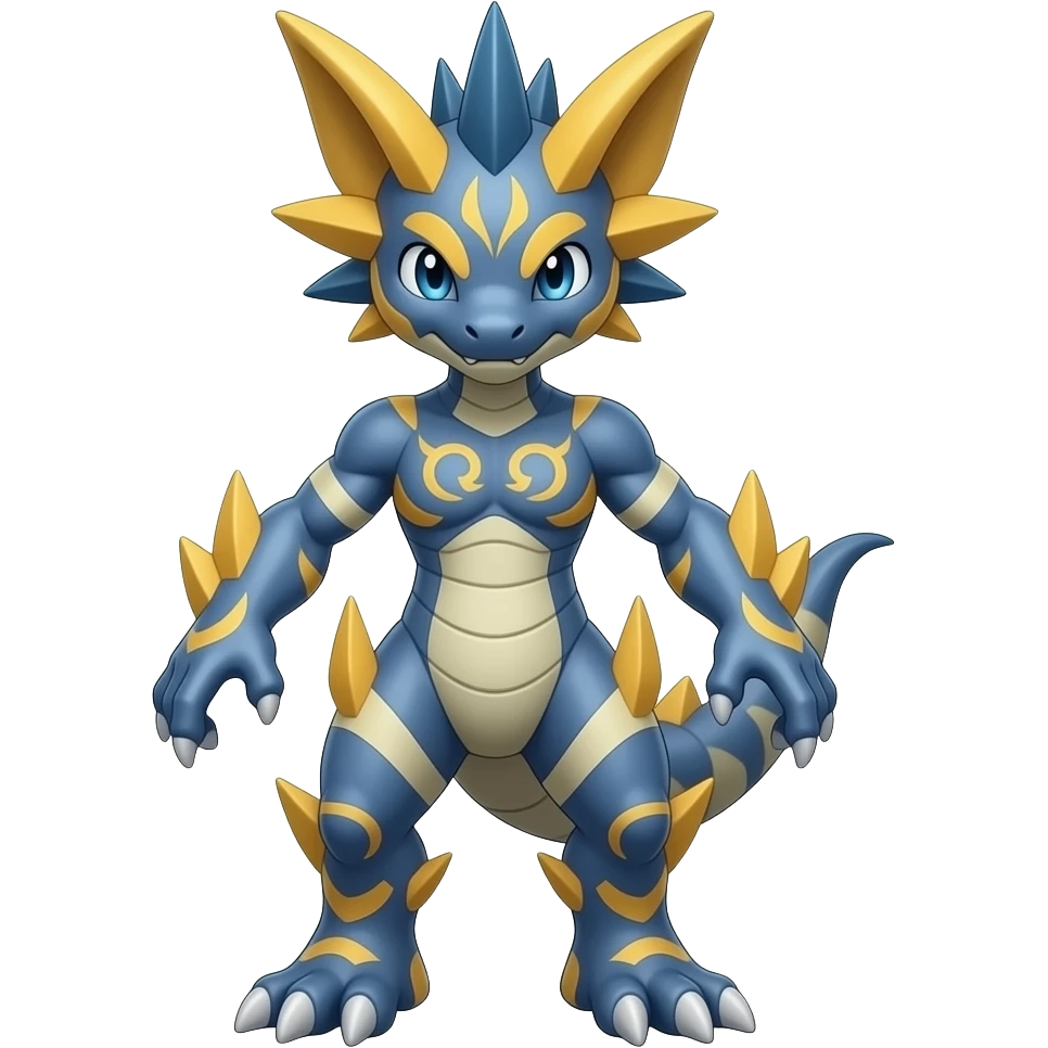 Guilmon-Zorua-Exveemom-Noibat-Absol-Fakémon-Digimon-hybrid, full body detailed emoji