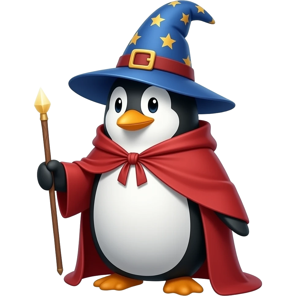 Penguin Wizard emoji