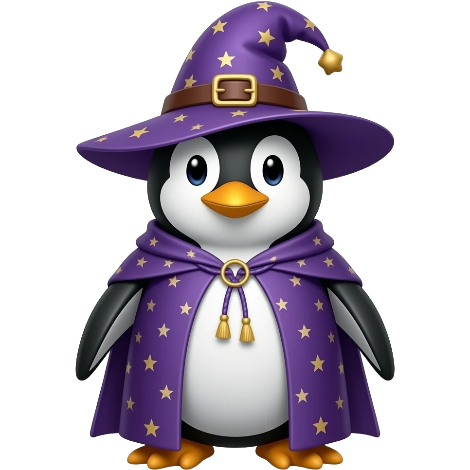 Penguin Wizard emoji