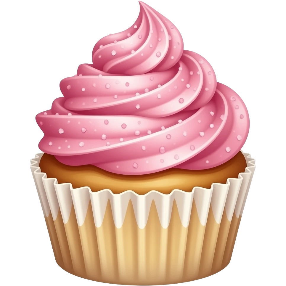 Cupcake with pink icing emoji