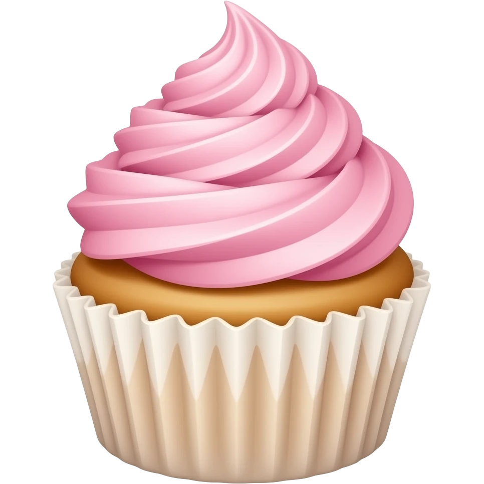 Cupcake with pink icing emoji