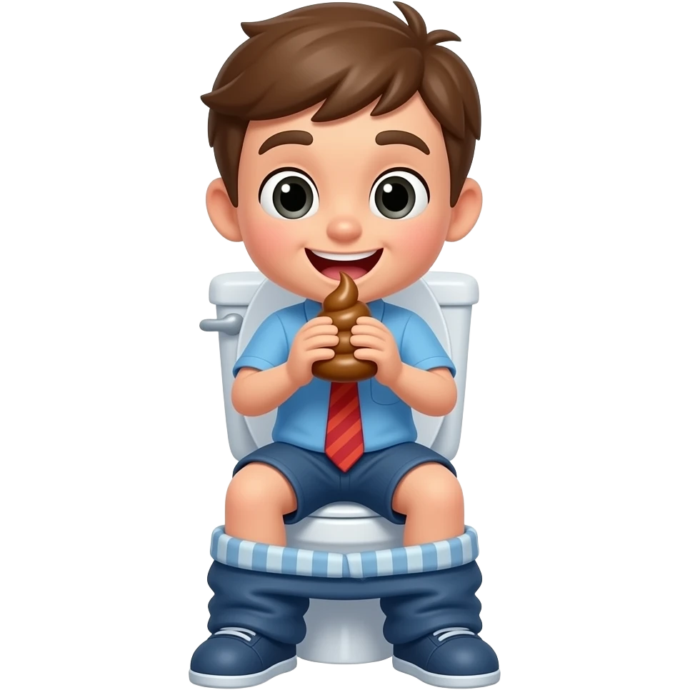 BLIPPI CHILDRENS YOUTUBERS TAKING A POOP emoji