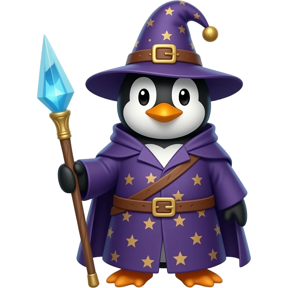 Penguin Wizard emoji