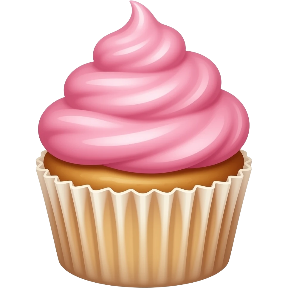 Cupcake with pink icing emoji