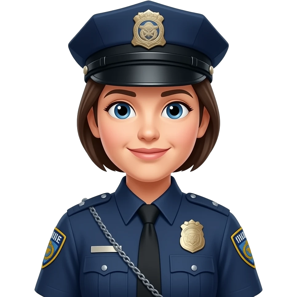 Mujer, uniformada de vigilancia de seguridad privada emoji