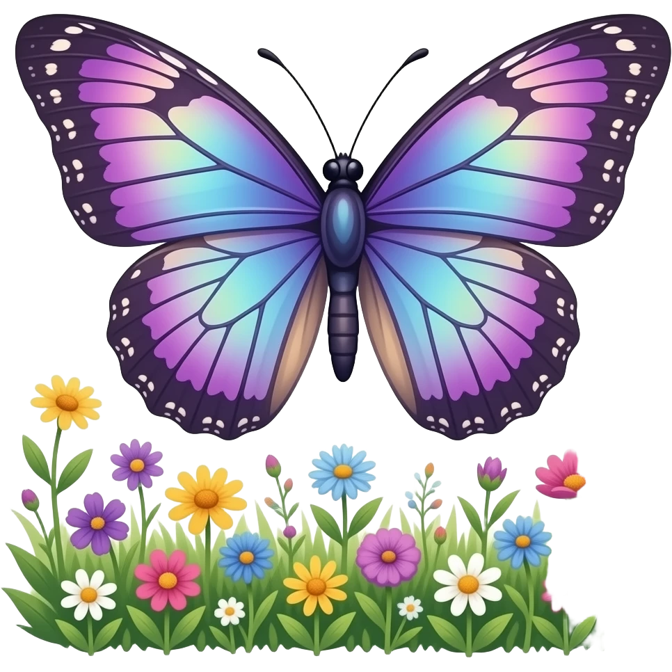 Purple butterfly emoji