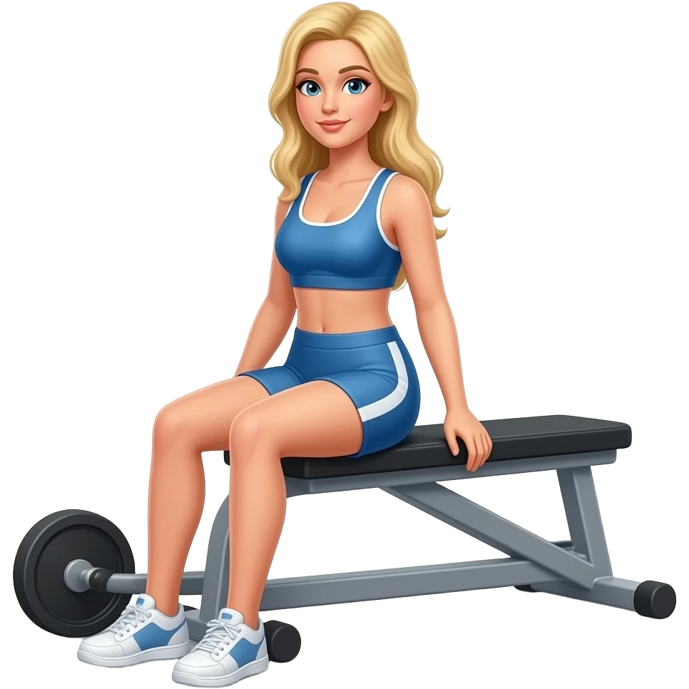 Treino de perna mulher loira emoji