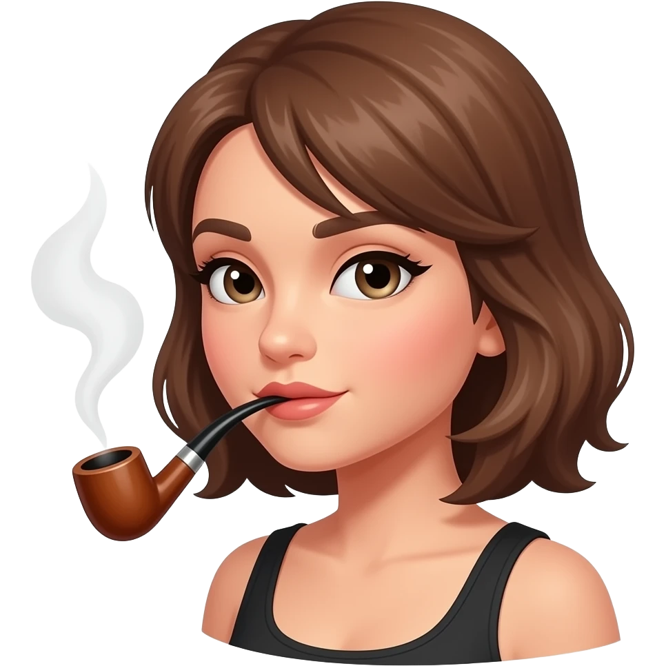 Woman smoking crack pipe emoji | AI Emoji Generator