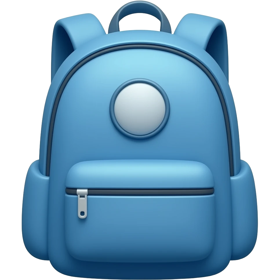 blue backpack emoji