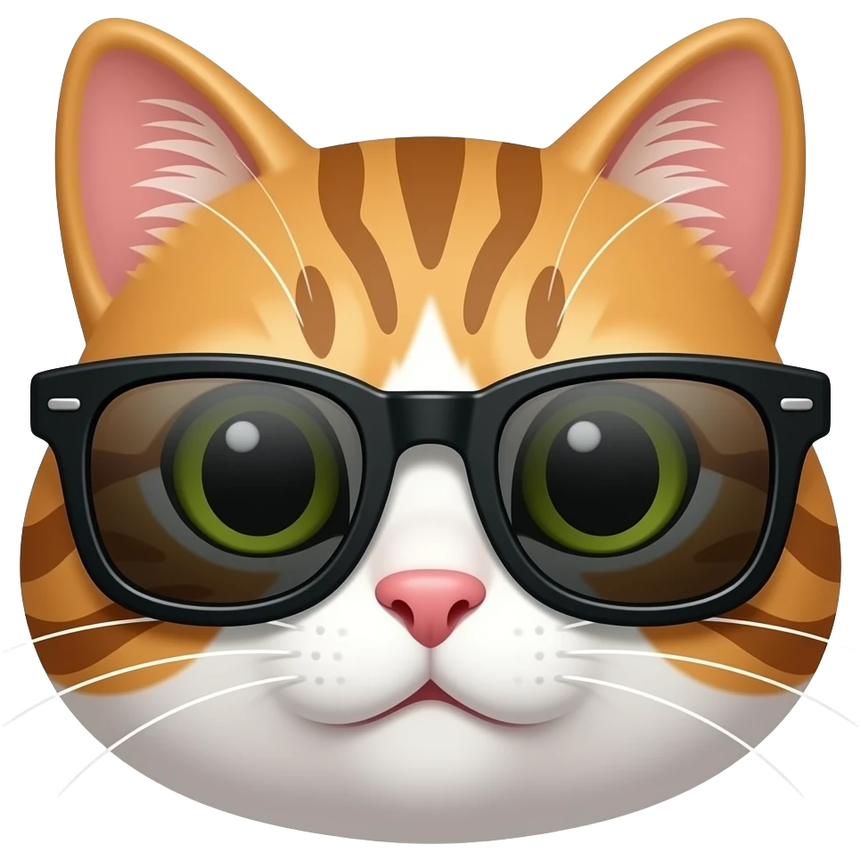 Cat wearing sunglasses emoji
