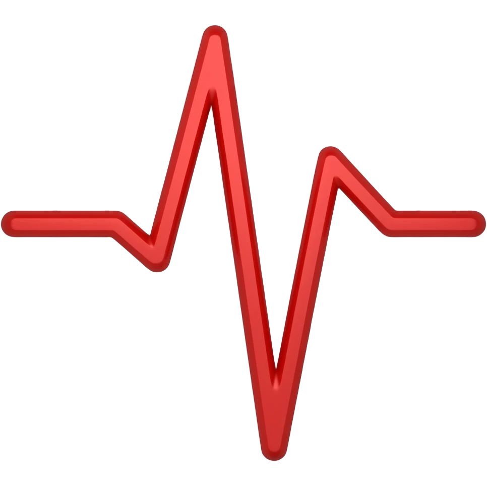 ECG line make it color red emoji