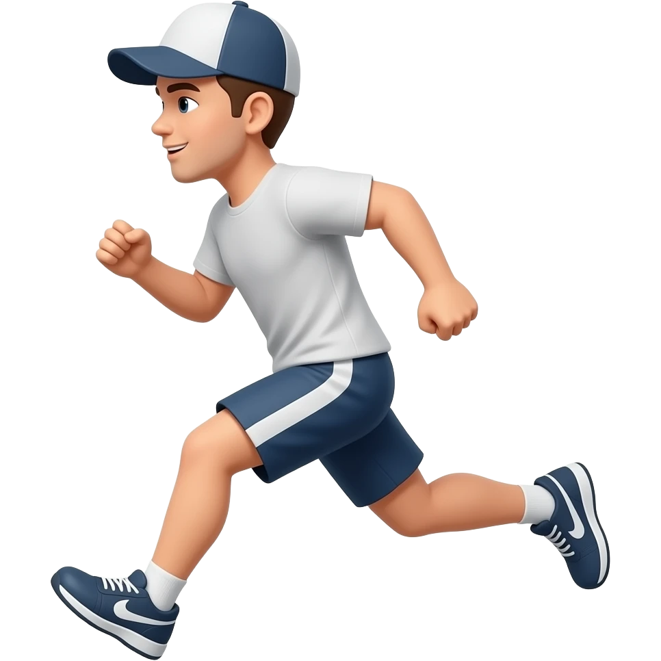 man running with cap emoji