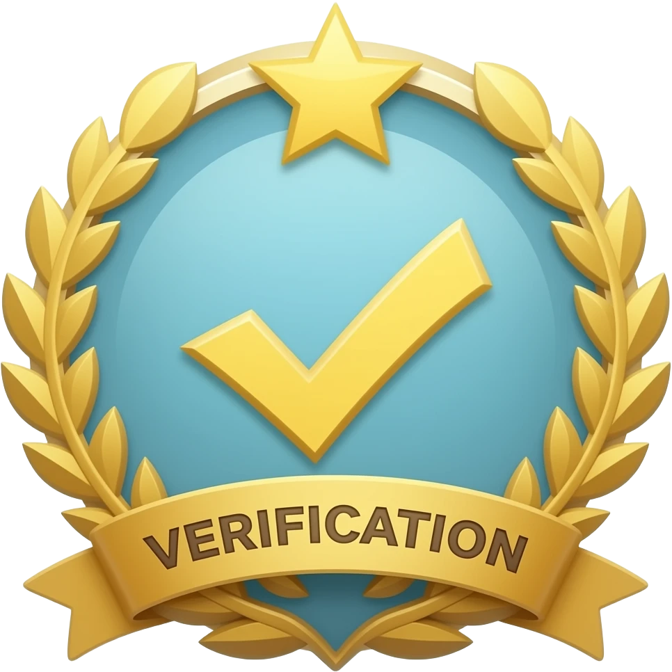 a verification badge which is the ROBLOX ONE emoji