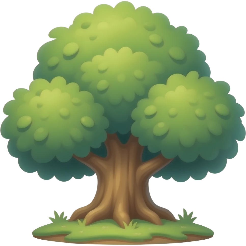 Stone tree emoji