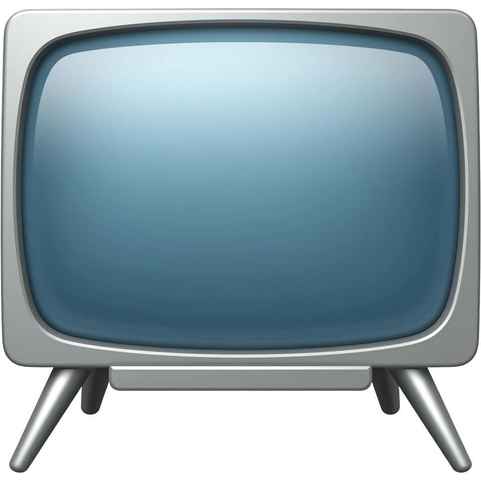 modern tv, legs on each sides emoji