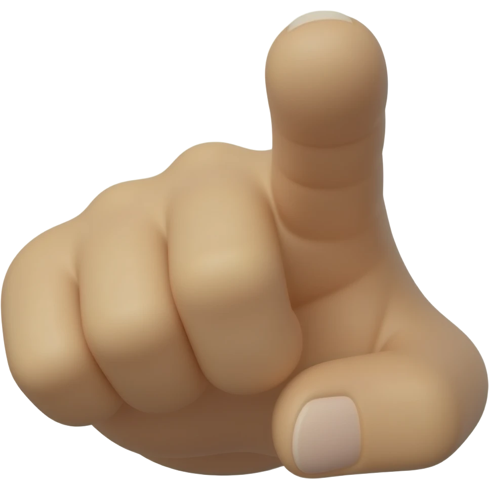 finger pointing front to me more fronty and right hand emoji