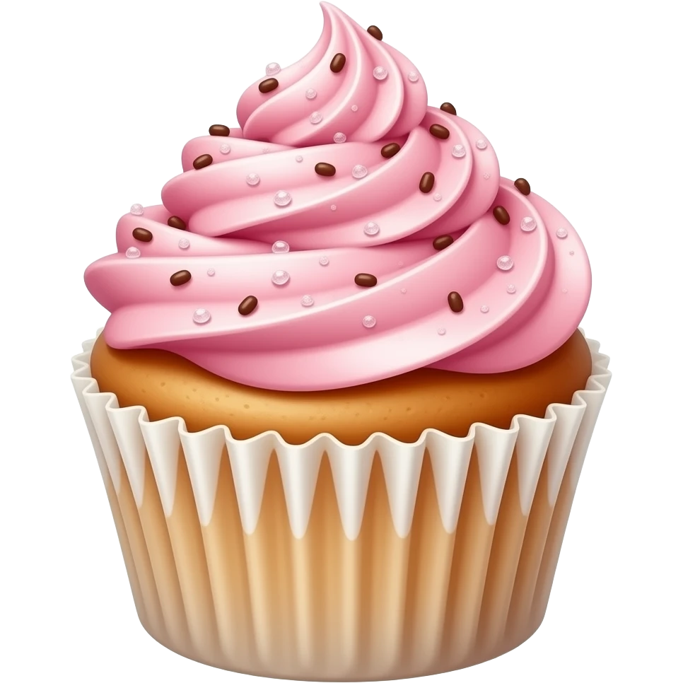 Cupcake with pink icing emoji