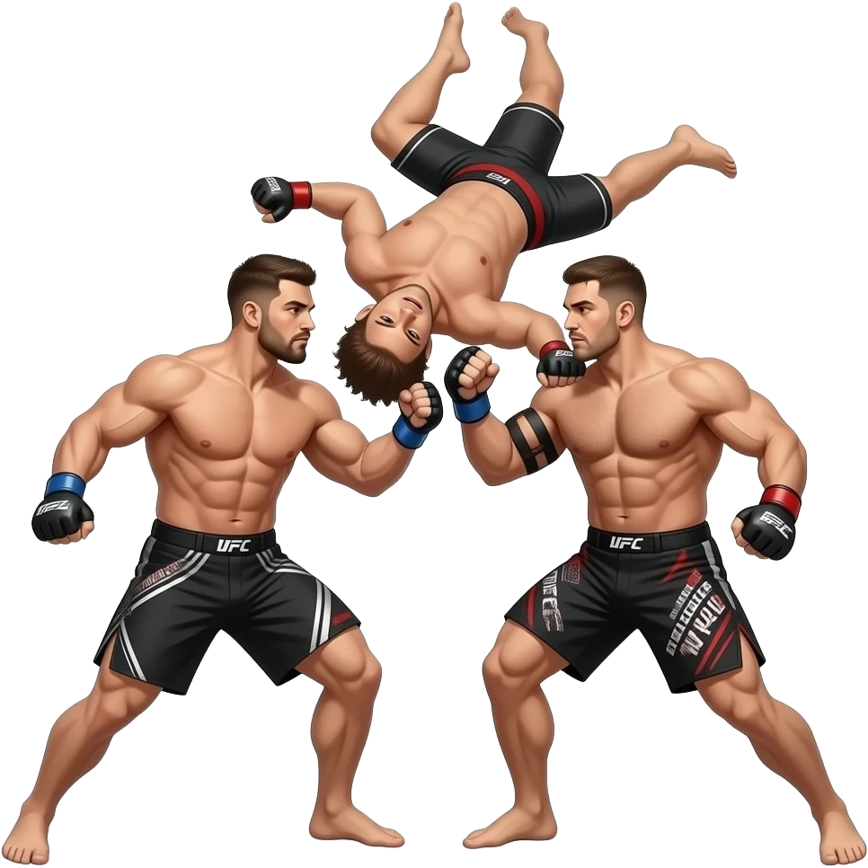 Two players fighting, one dead hovering over the other. emoji