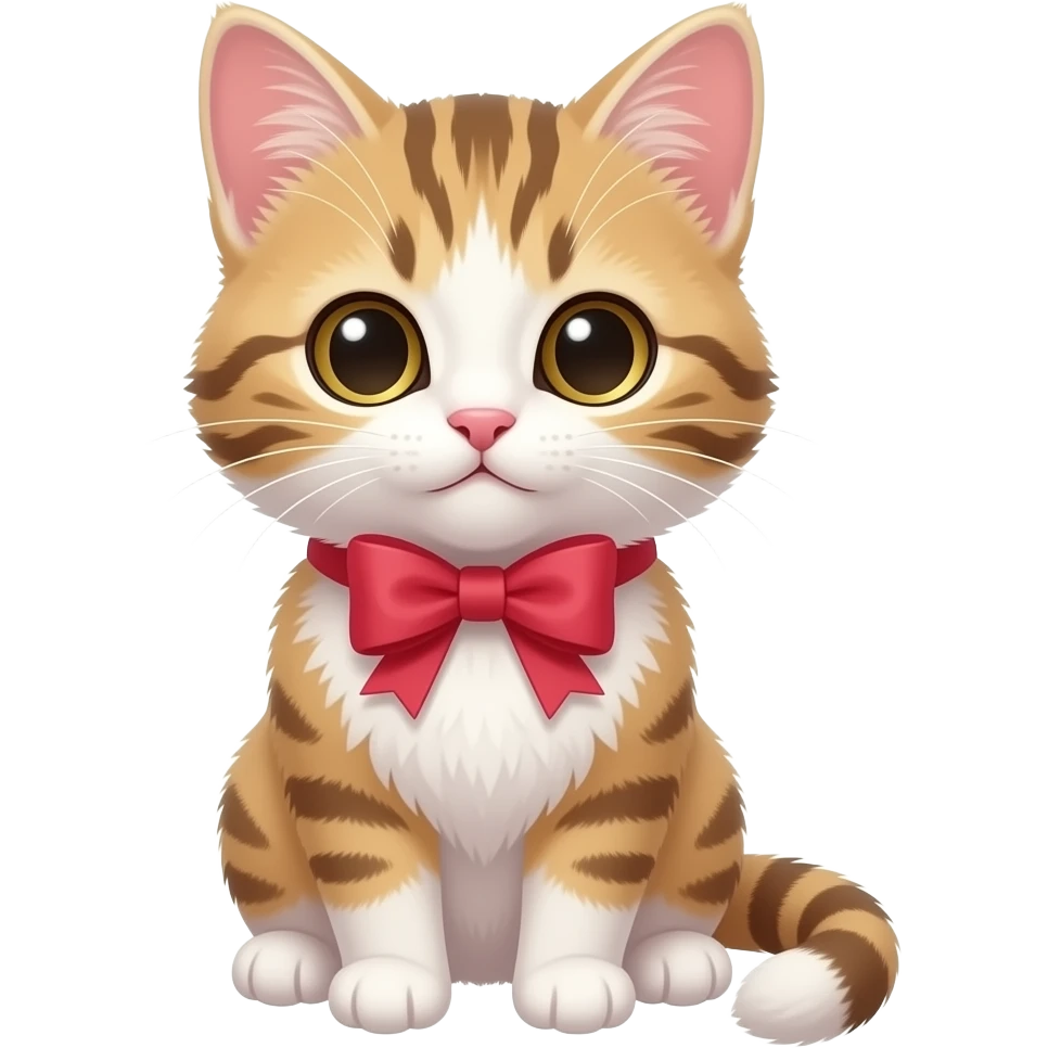 Kitten with a bow emoji