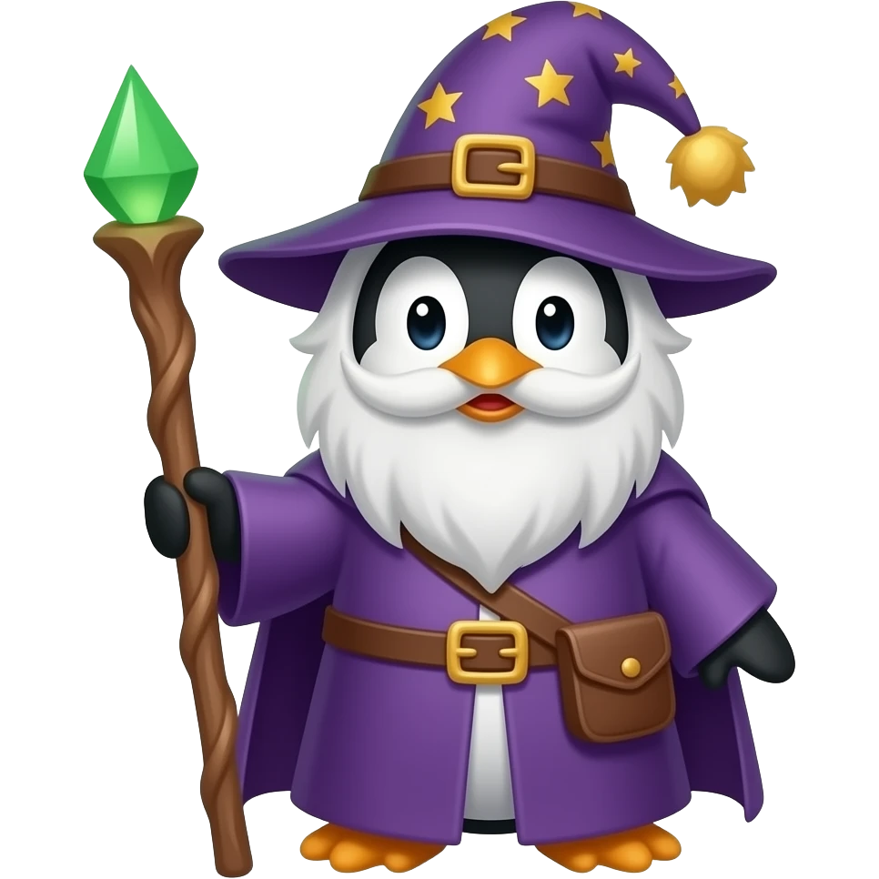 Penguin Wizard emoji