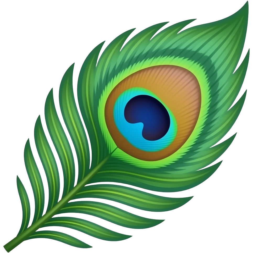 Krishna's peacock feathers emoji