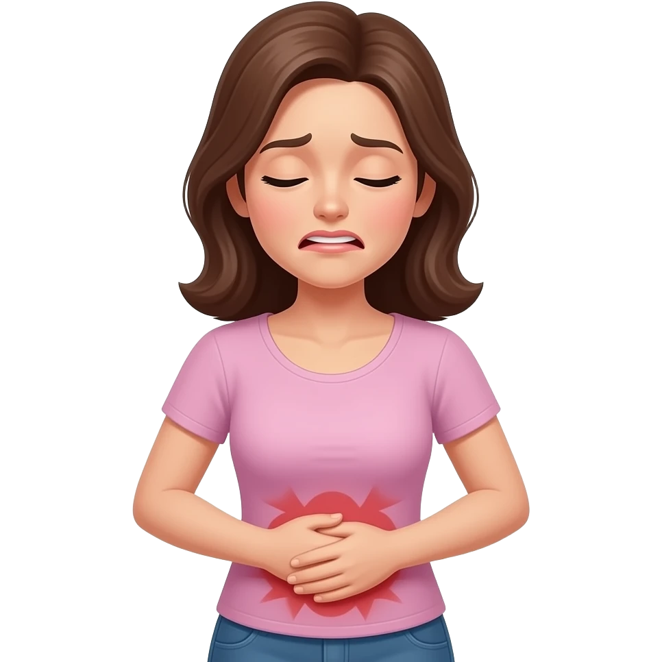 у женщины болит низ живота emoji