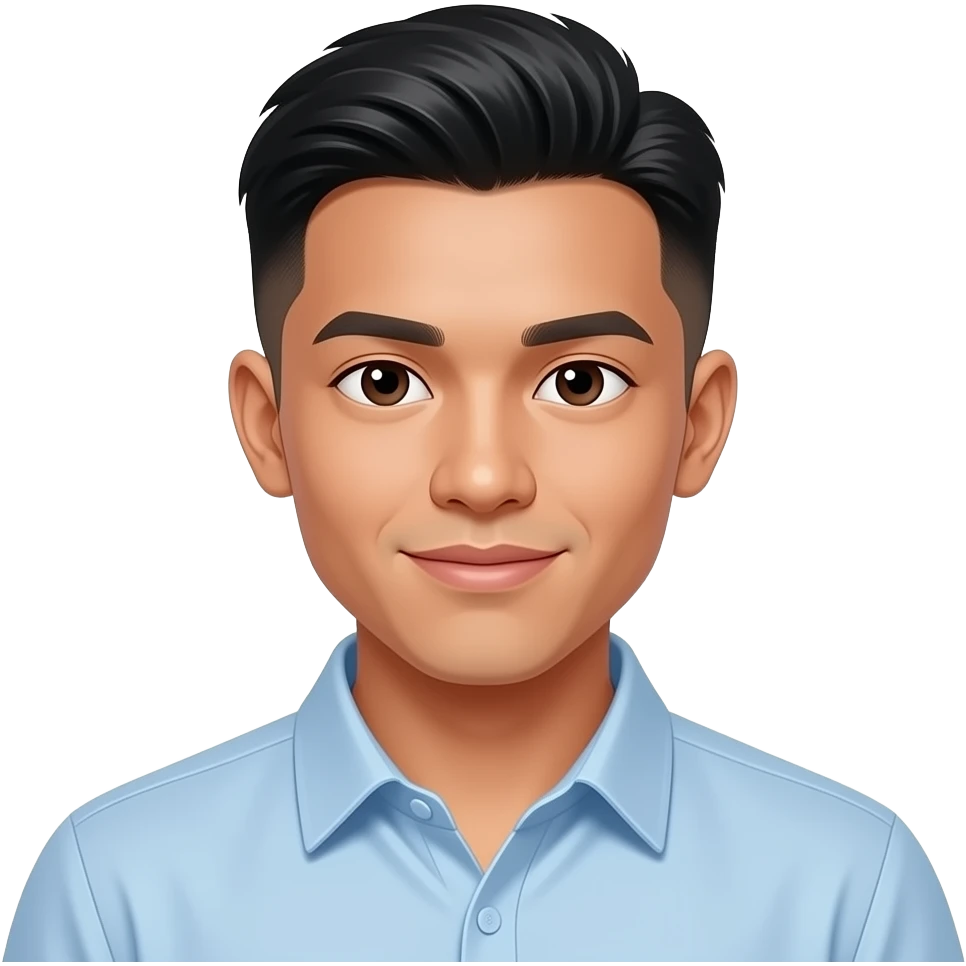 Filipino man 25 years old fade hair cut emoji