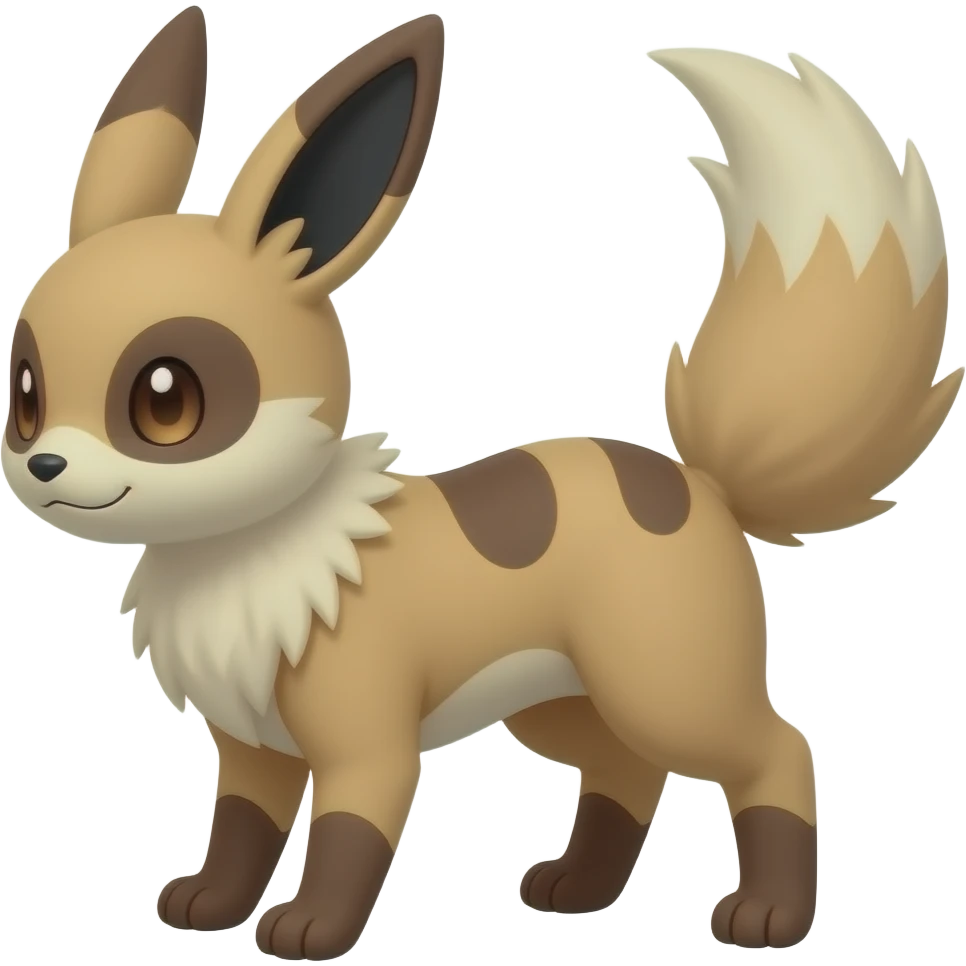 Ory-Teto-Minccino-Furret-Zeraora-Fakémon-animal-hybrid-creature, full body emoji