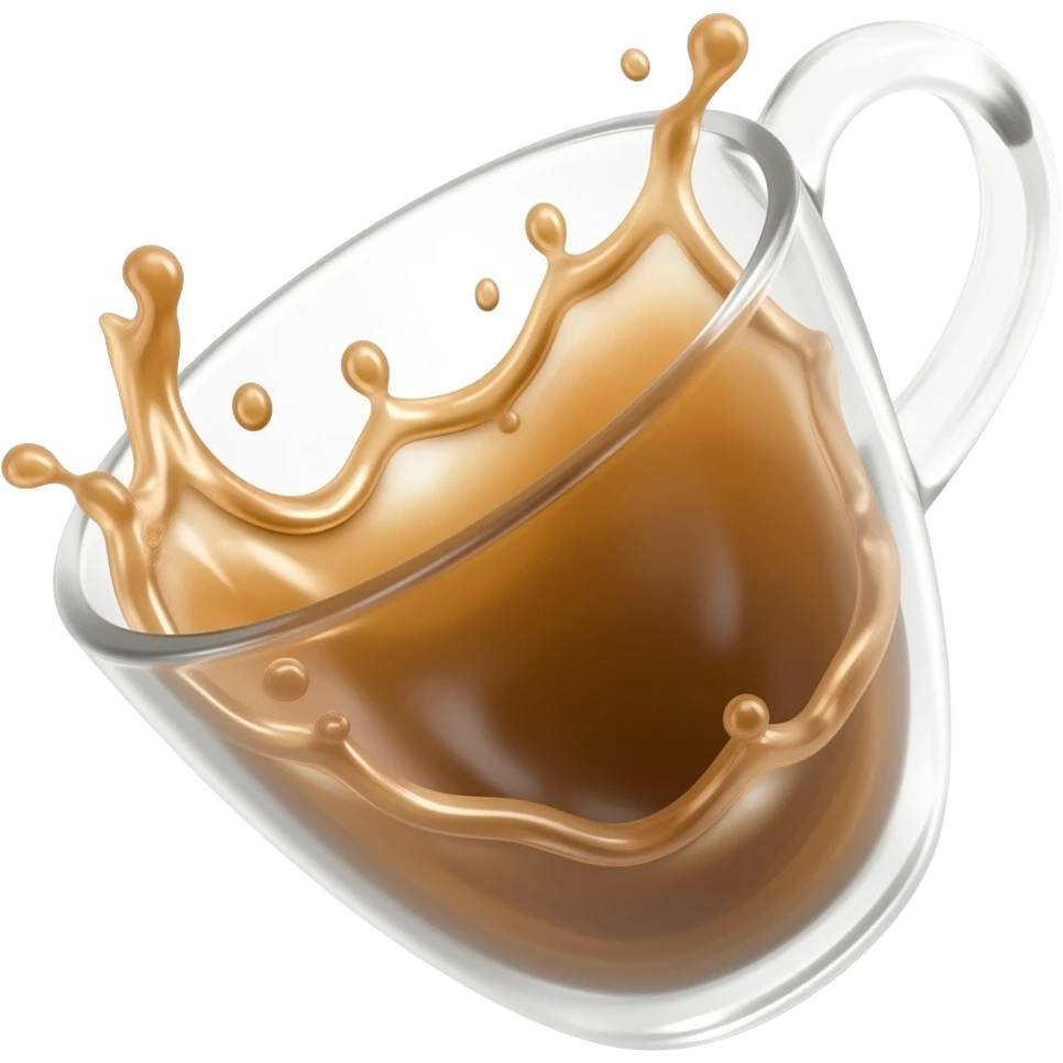 Coffee splash 3d emoji