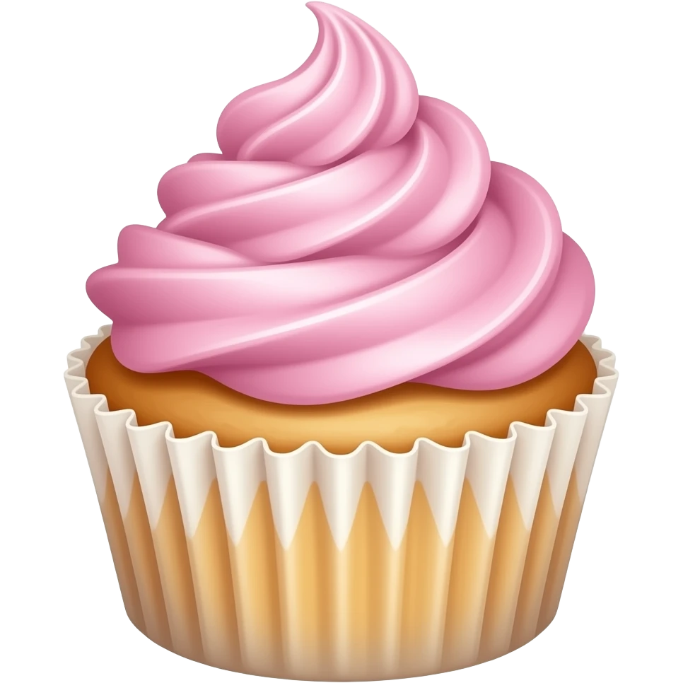 Cupcake with pink icing emoji