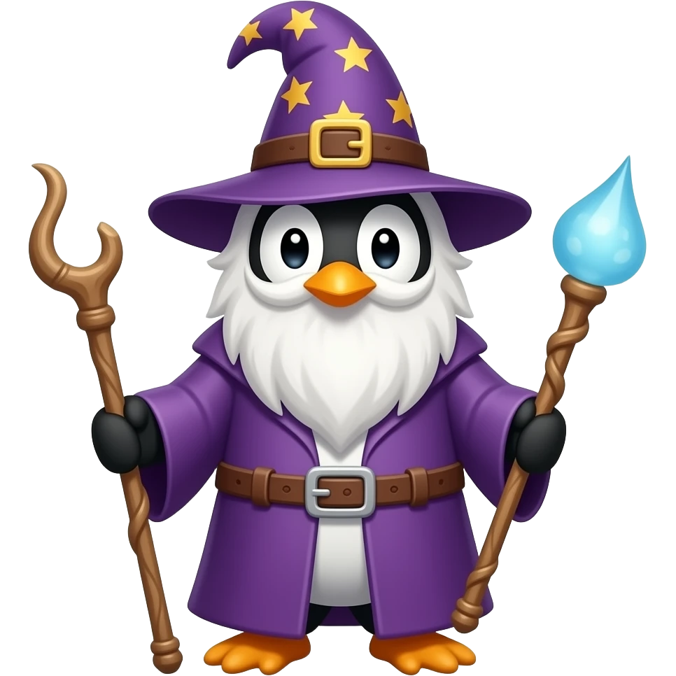 Penguin Wizard emoji