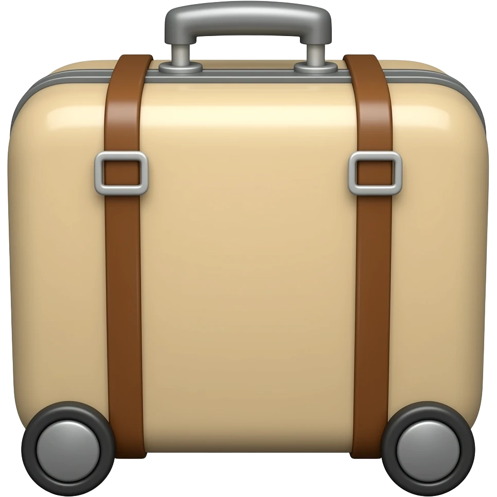 travel suitcase with handle and wheels emoji