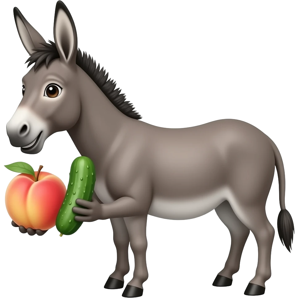 Ass peach with concomber emoji