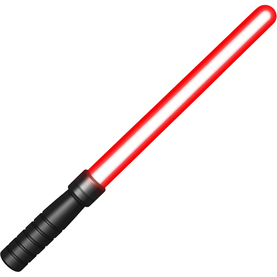 Red light saber emoji