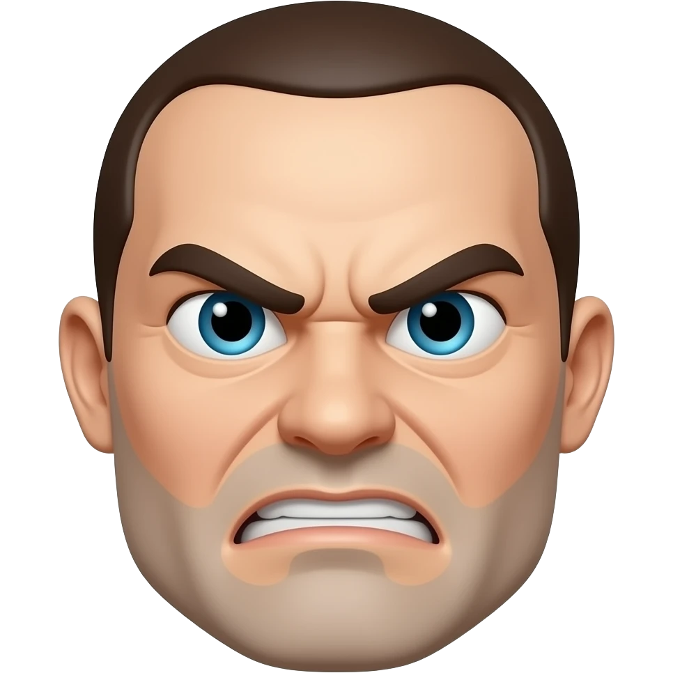 Angry face emoji