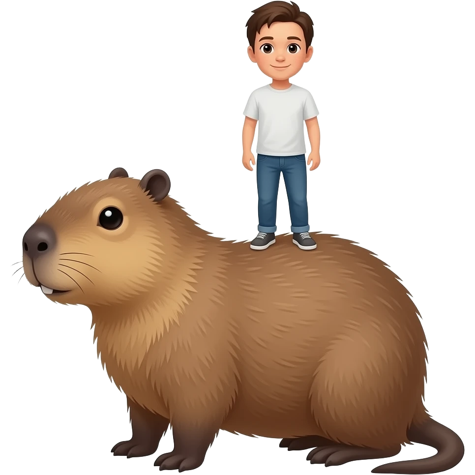 stand on top of capybara emoji