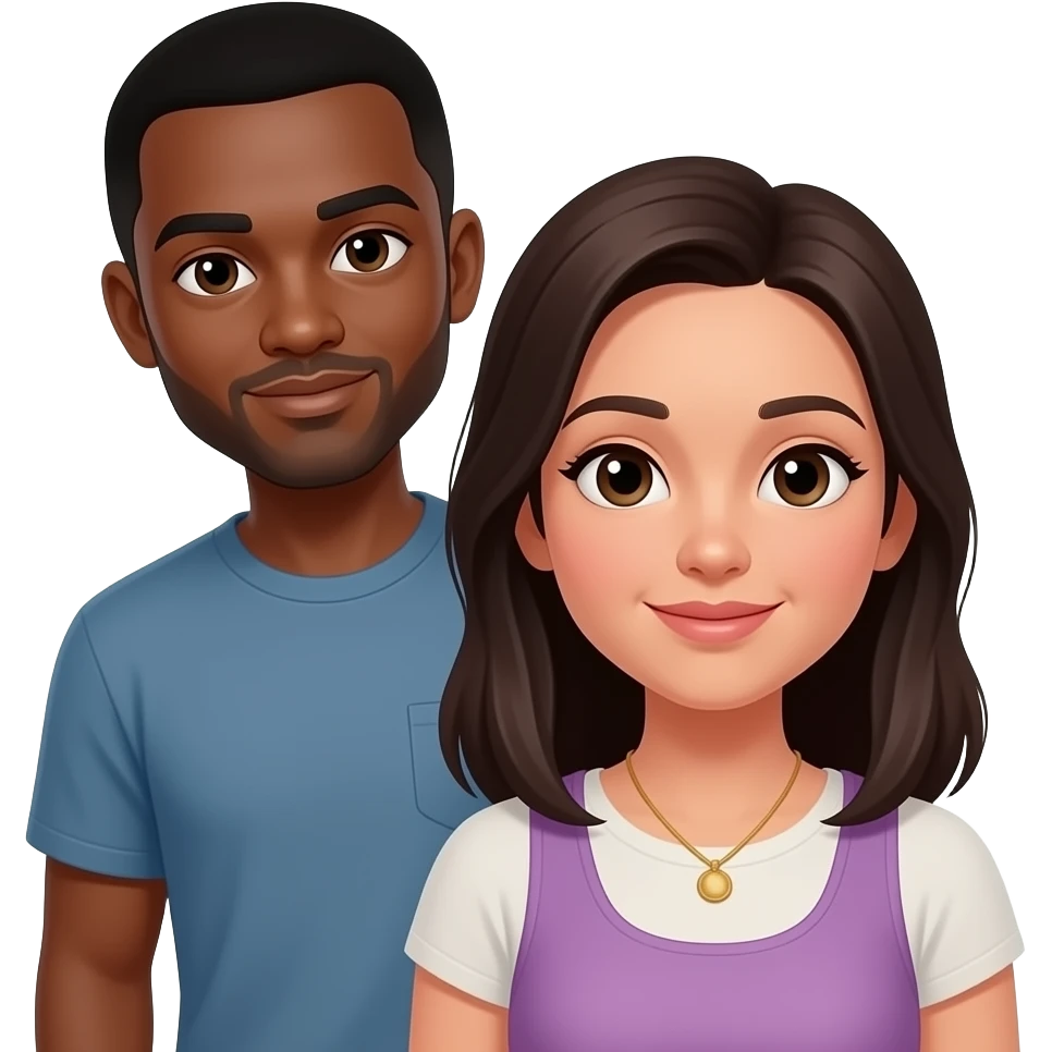 black man standing behind her emoji