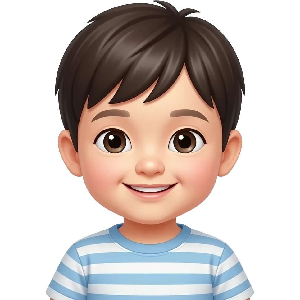 아기얼굴,웃음, 한국인, 앞머리 있는, 짧은머리, 남자 emoji