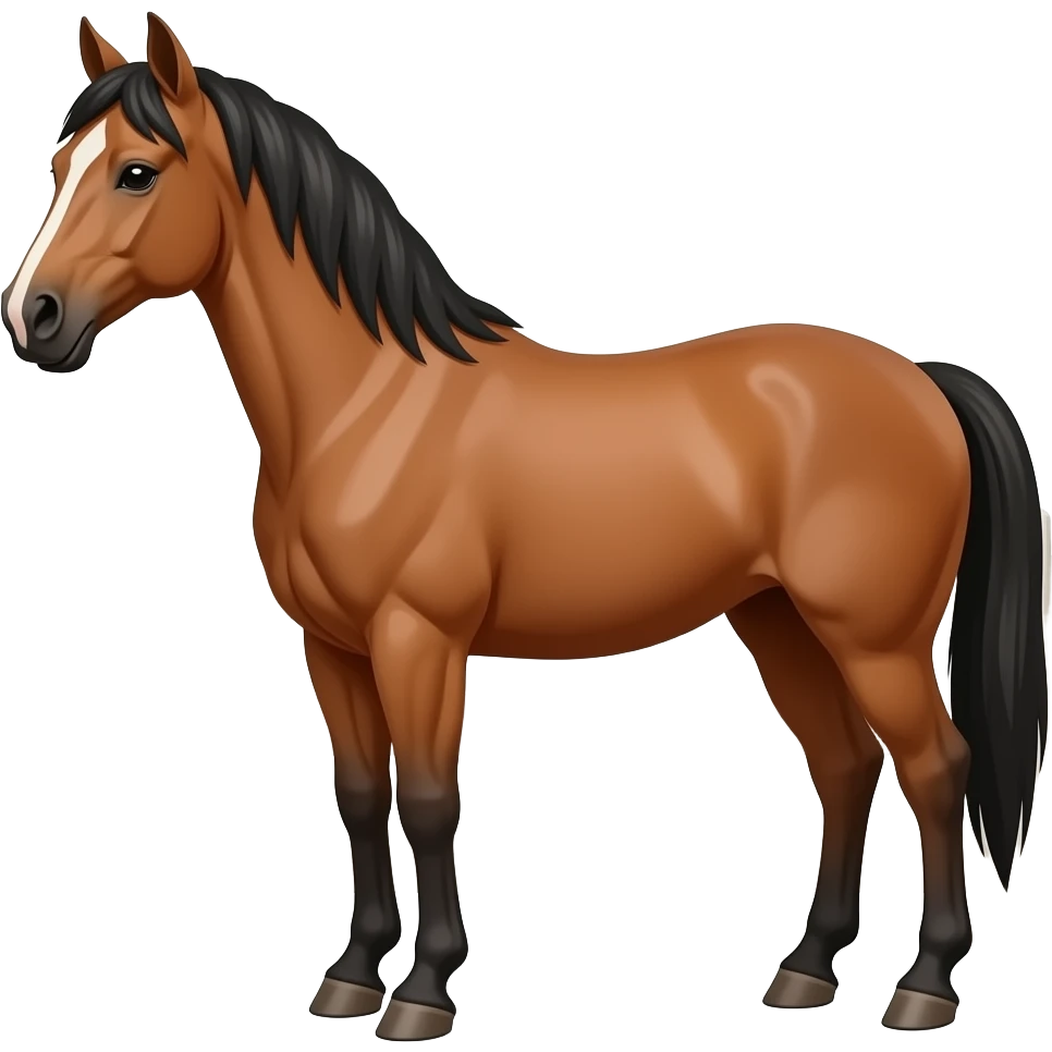 The horse is at the fence emoji